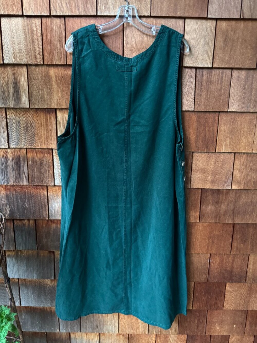 NWT Nordstrom Forest Green Vintage 90's Jumper Pocket Dress in Women's 2X - Picture 7 of 8